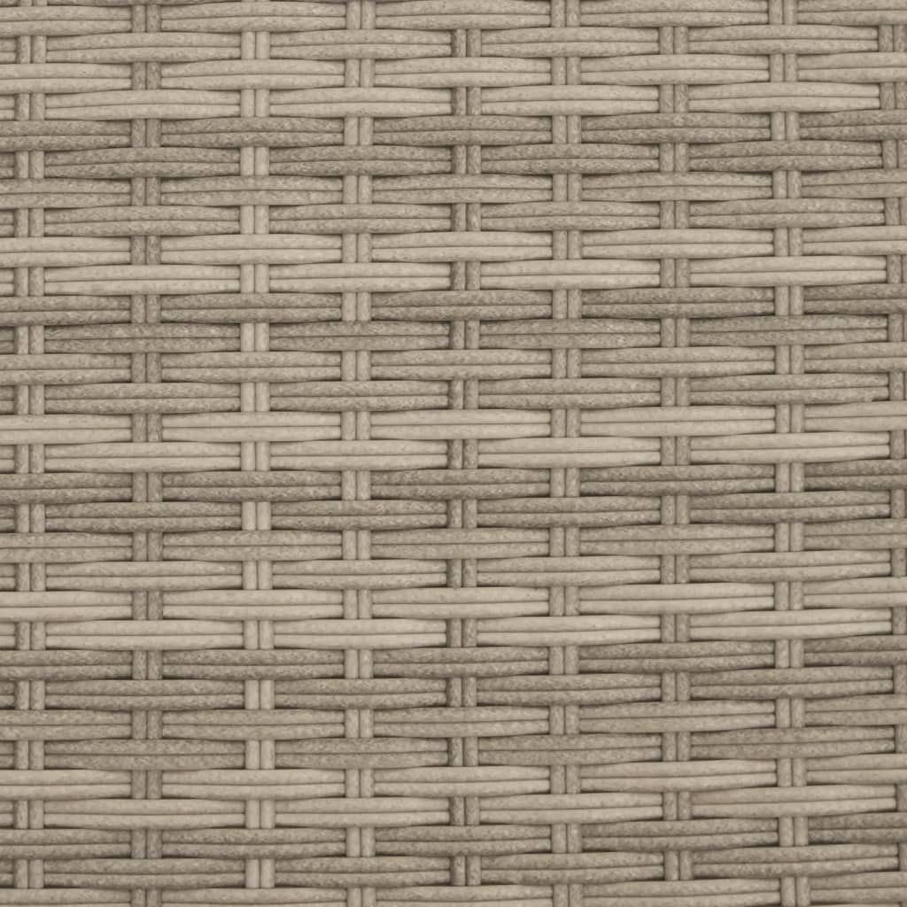 Ligbed 2-Persoons Met Luifel En Kussens Poly Rattan