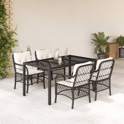7-Delige Tuinset Met Kussens Poly Rattan