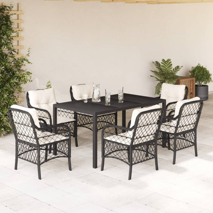 7-Delige Tuinset Met Kussens Poly Rattan