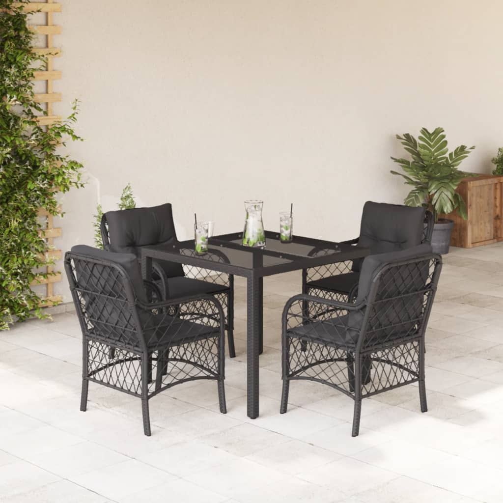 7-Delige Tuinset Met Kussens Poly Rattan
