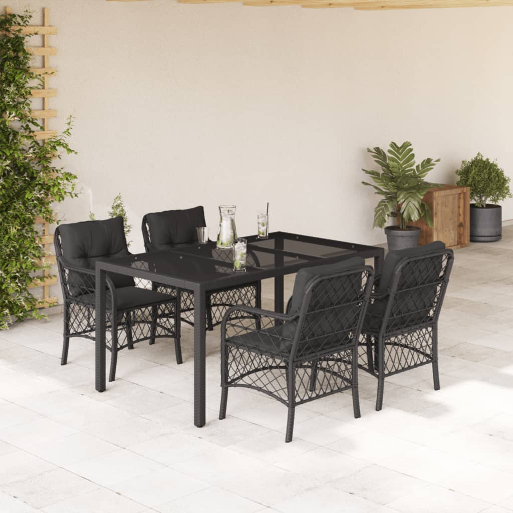7-Delige Tuinset Met Kussens Poly Rattan
