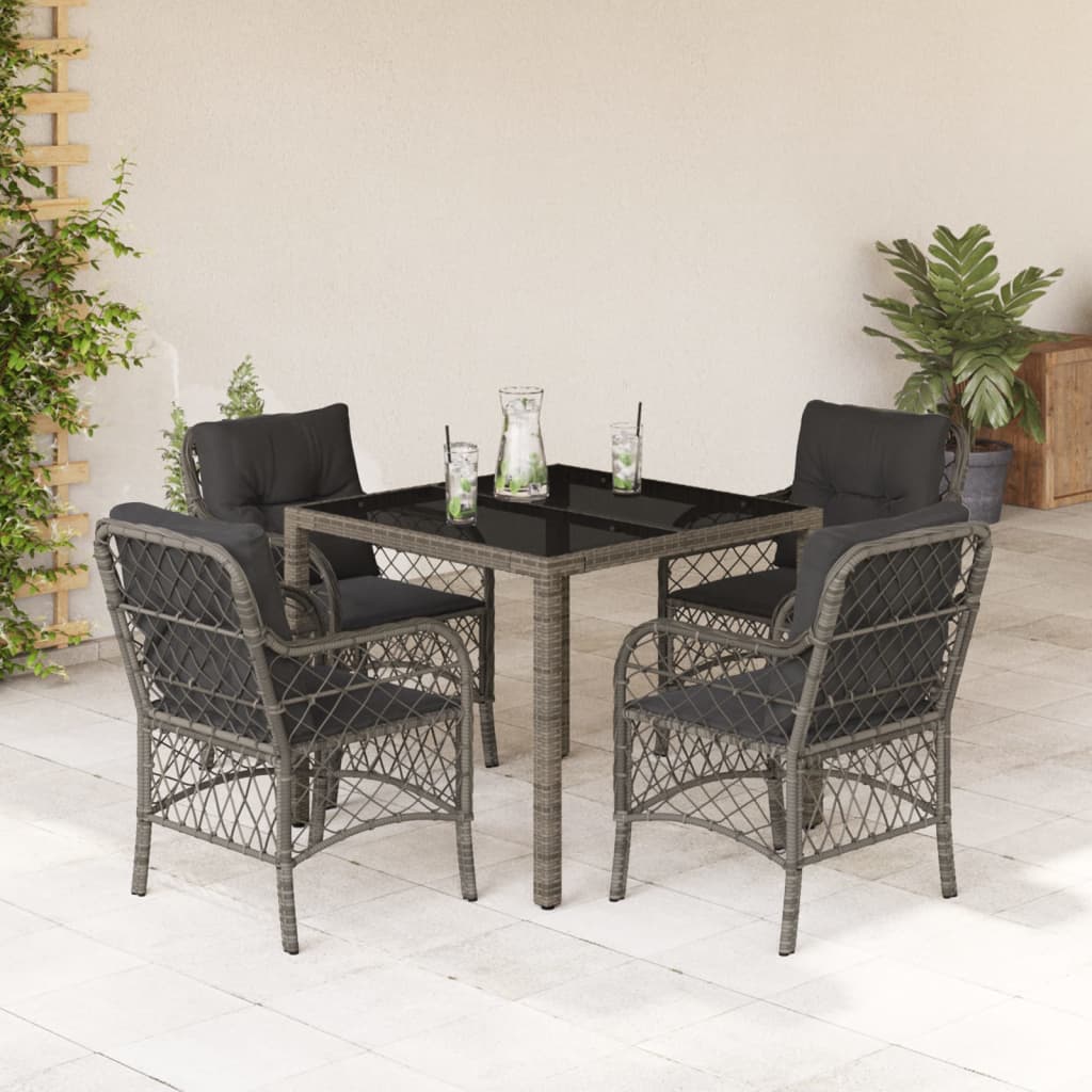 7-Delige Tuinset Met Kussens Poly Rattan