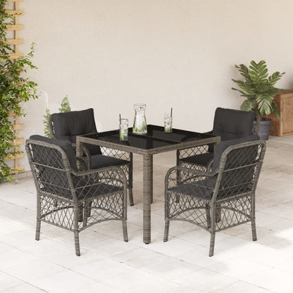 7-Delige Tuinset Met Kussens Poly Rattan