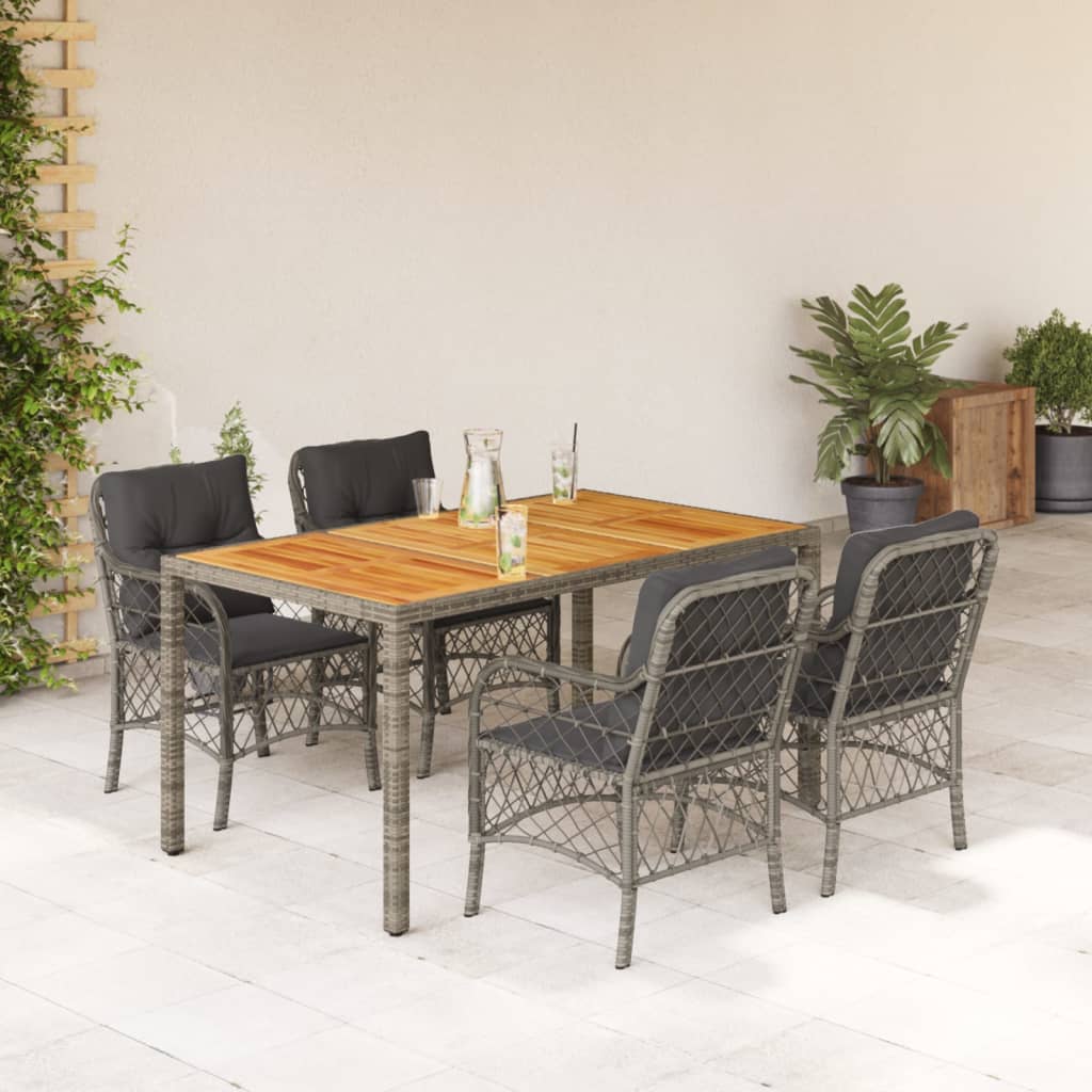 7-Delige Tuinset Met Kussens Poly Rattan