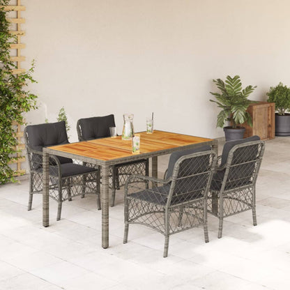 7-Delige Tuinset Met Kussens Poly Rattan