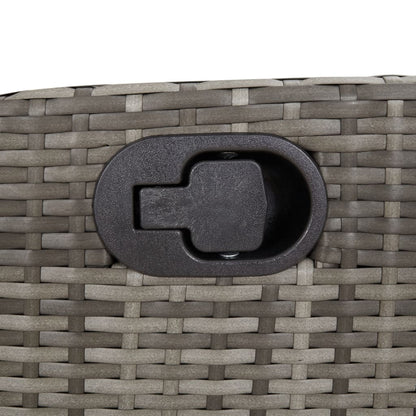 5-Delige Tuinset Met Kussens Poly Rattan Grijs