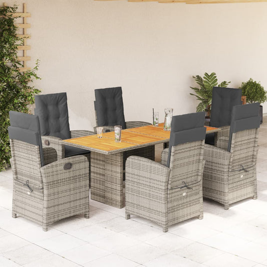 7-Delige Tuinset Met Kussens Poly Rattan