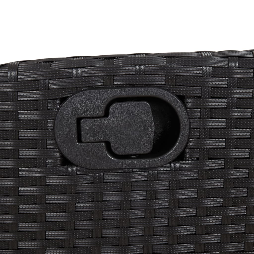 5-Delige Tuinset Met Kussens Poly Rattan Zwart En Crème