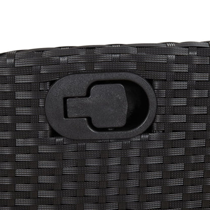 5-Delige Tuinset Met Kussens Poly Rattan Zwart En Crème