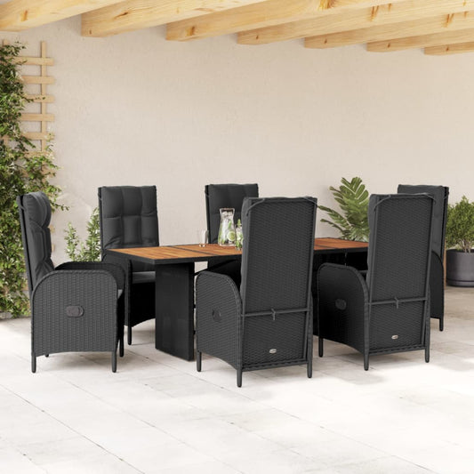 7-Delige Tuinset Met Kussens Poly Rattan