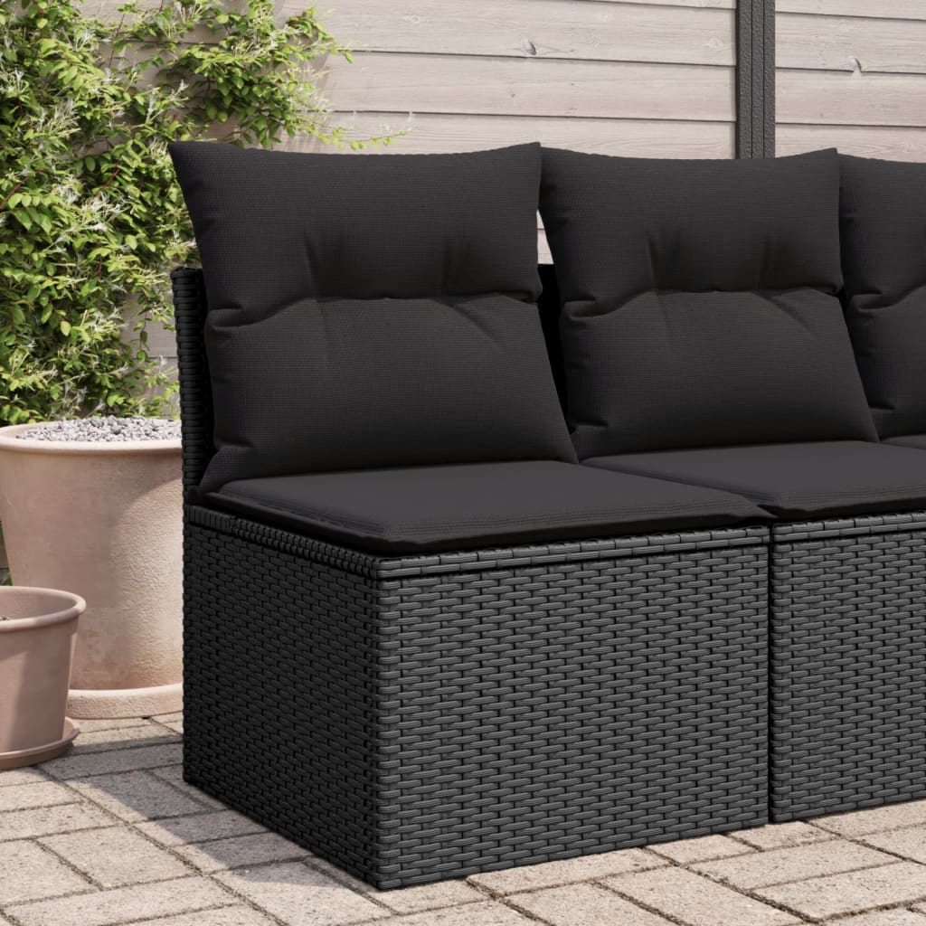 Tuinstoel Zonder Armleuning Met Kussens Poly Rattan