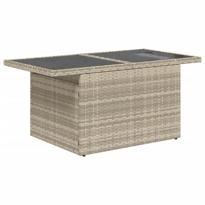 Tuintafel Met Glazen Blad 100X55X73 Cm Poly Rattan