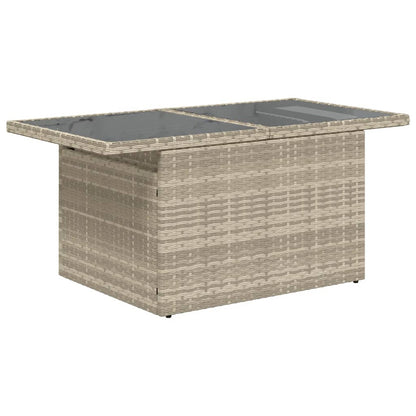 Tuintafel Met Glazen Blad 100X55X73 Cm Poly Rattan