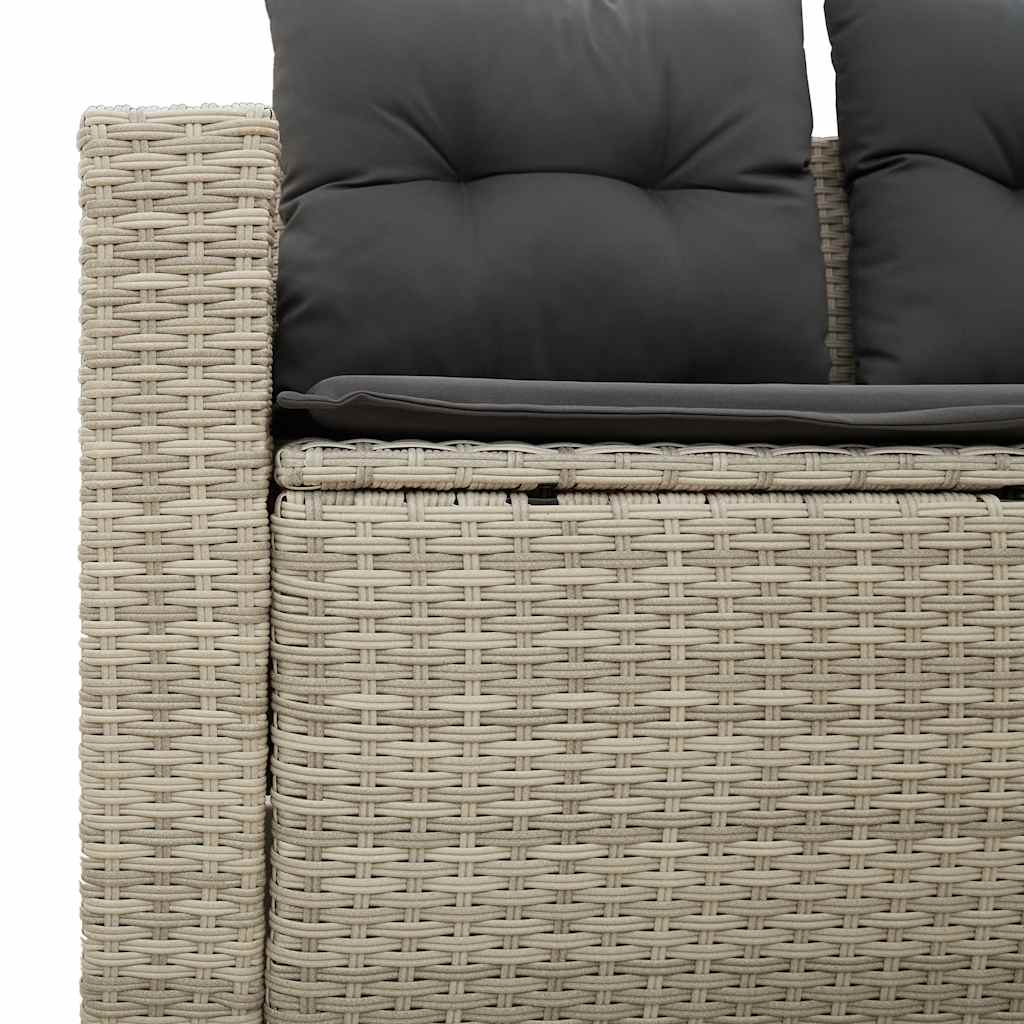 Tuinbank 2-Zits Met Kussens Poly Rattan