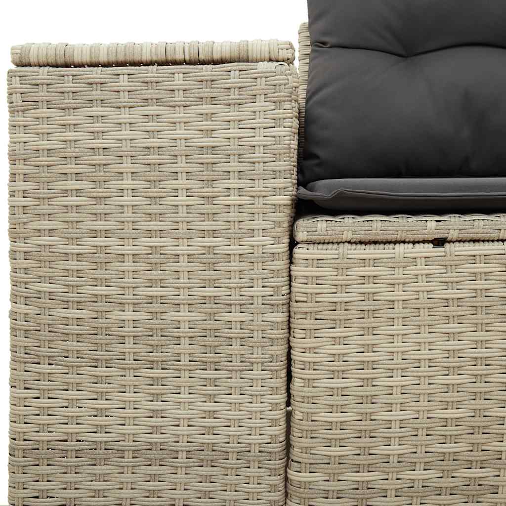 Tuinbank 2-Zits Met Kussens Poly Rattan