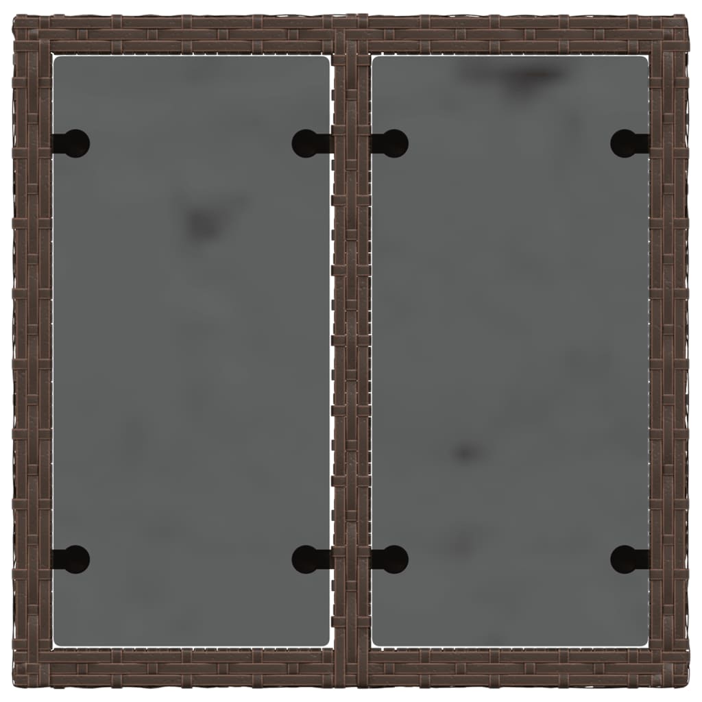 Tuintafel Met Glazen Blad 55X55X37 Cm Poly Rattan