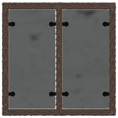 Tuintafel Met Glazen Blad 55X55X37 Cm Poly Rattan