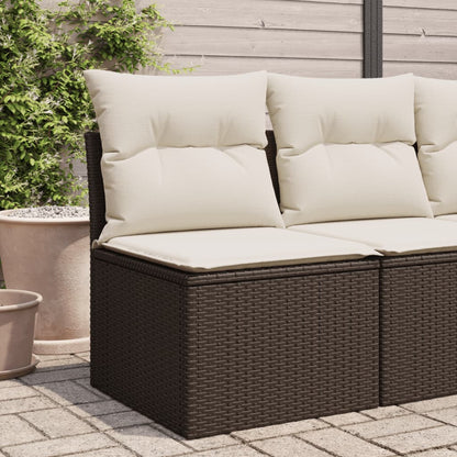 Tuinstoel Zonder Armleuning Met Kussens Poly Rattan