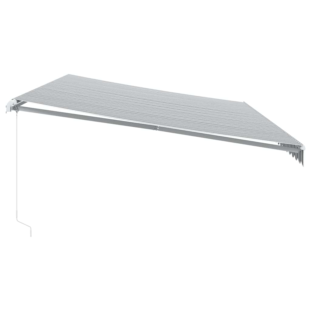 Luifel Handmatig Uittrekbaar En Led 600X300 Cm En Wit