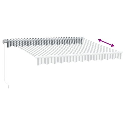 Luifel Handmatig Uittrekbaar 300X250 Cm Antraciet En Wit