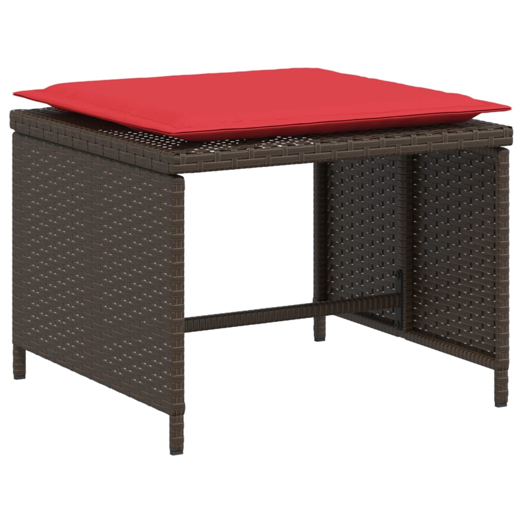 Tuinstoel Met Voetenbank Poly Rattan