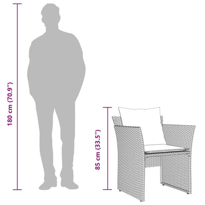 Tuinstoel Met Voetenbank Poly Rattan