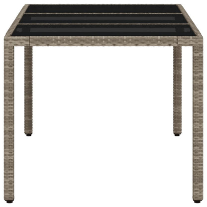 Tuintafel Met Glazen Blad 150X90X75 Cm Poly Rattan