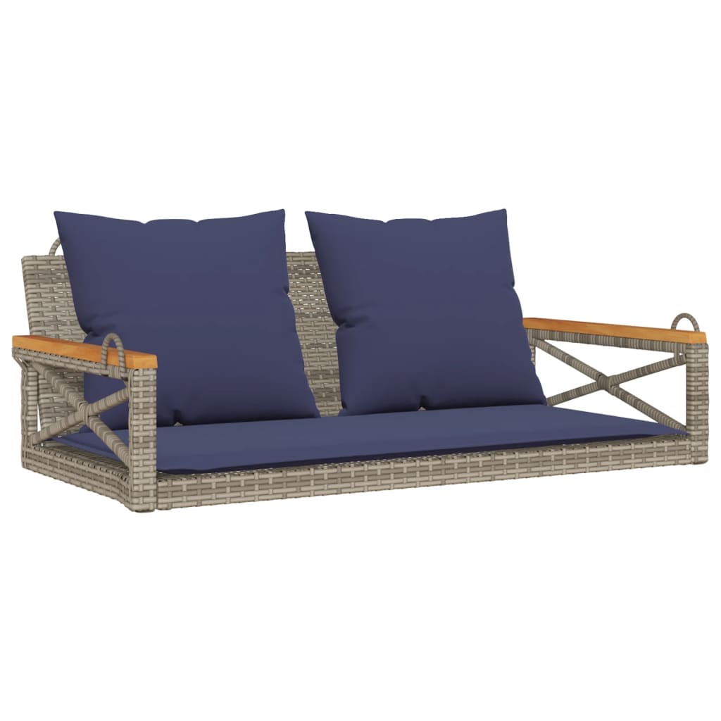 Schommelbank Met Kussens 109X62X40 Cm Poly Rattan