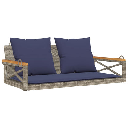 Schommelbank Met Kussens 109X62X40 Cm Poly Rattan