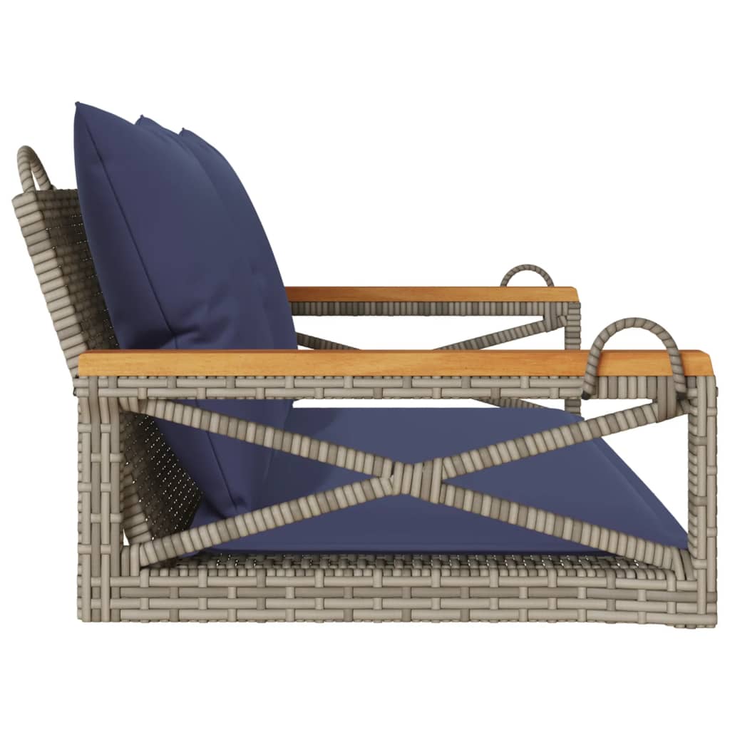 Schommelbank Met Kussens 109X62X40 Cm Poly Rattan