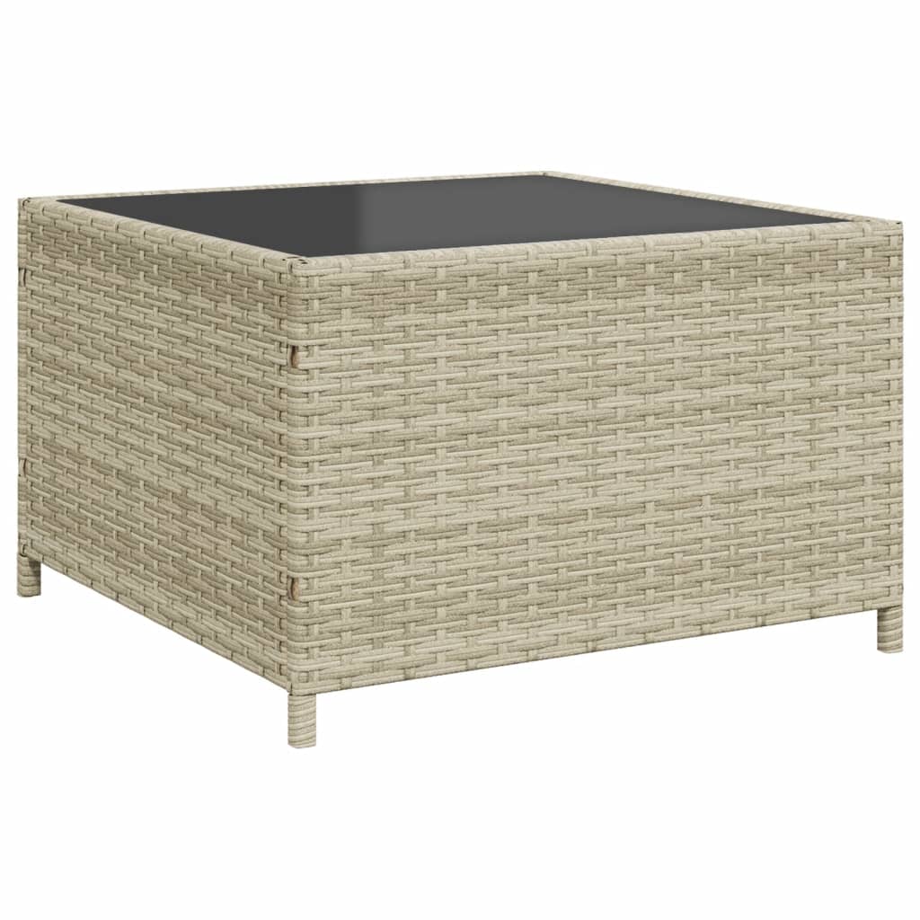 Tuinbank Met Tafel En Kussens L-Vormig Poly Rattan