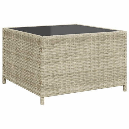 Tuinbank Met Tafel En Kussens L-Vormig Poly Rattan