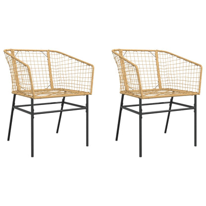 Tuinstoel Poly Rattan 2 St