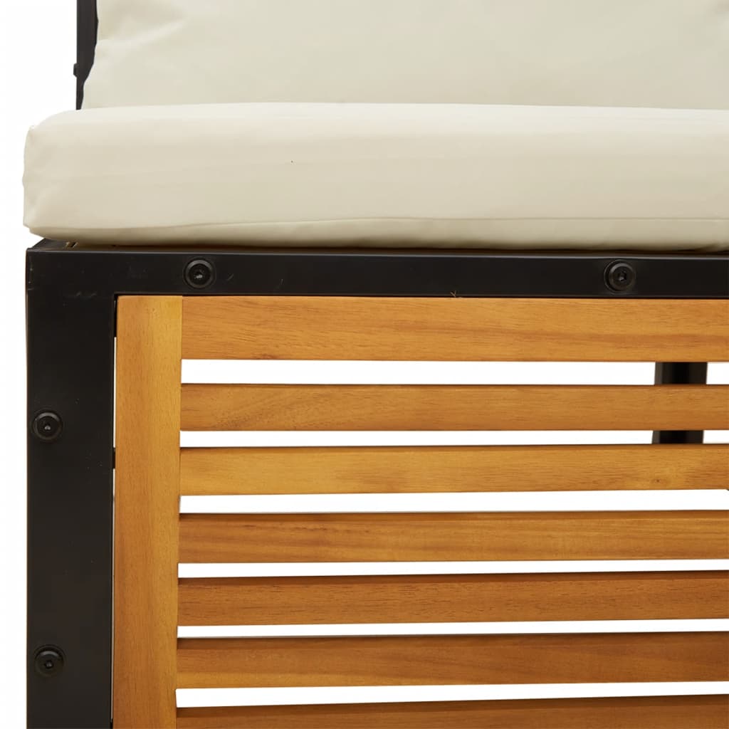 Tuinbank 2-Zits Met Kussens Massief Acaciahout