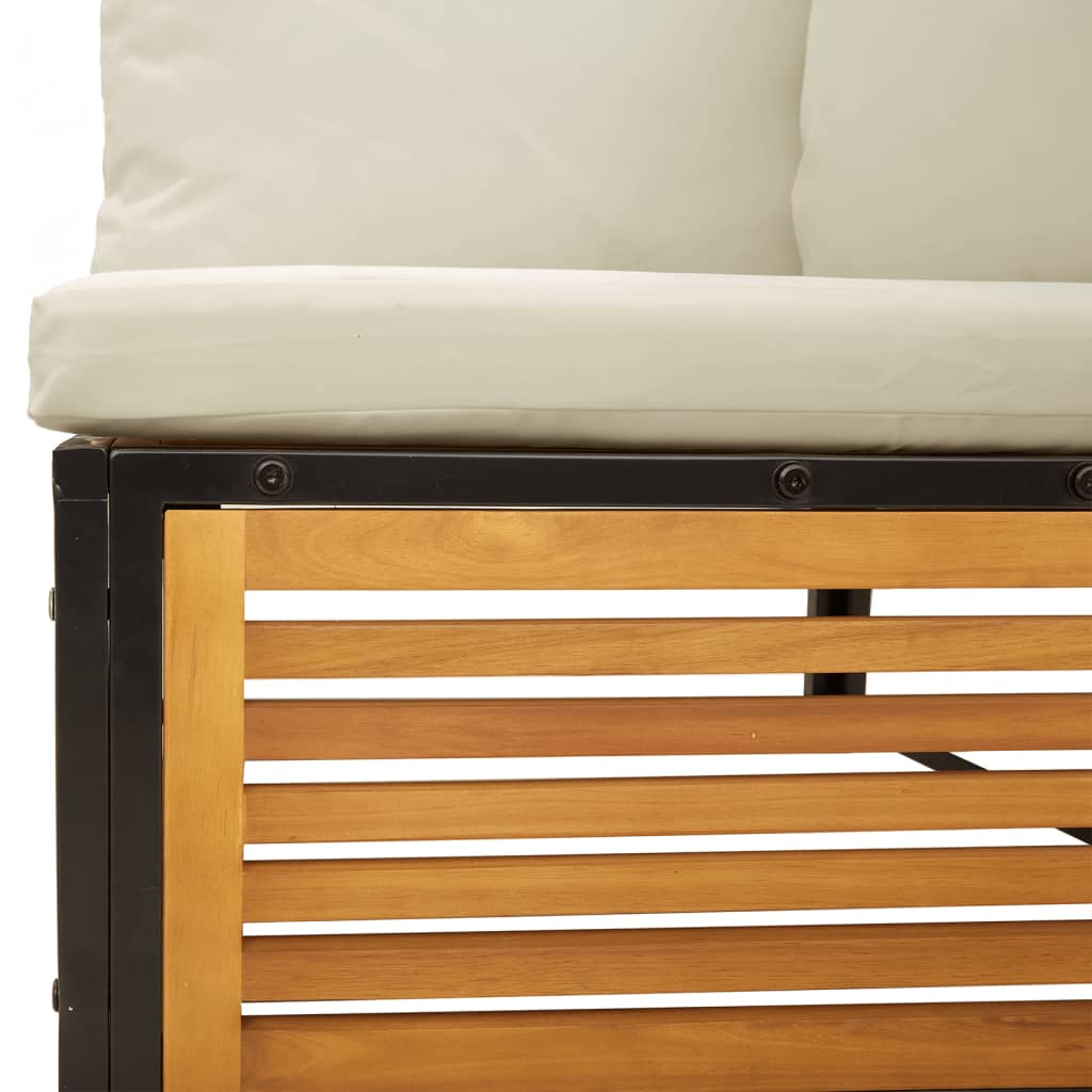 Tuinbank 2-Zits Met Kussens Massief Acaciahout