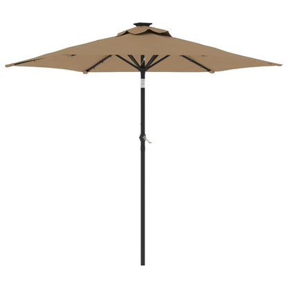Parasol Met Led's En Stalen Paal 225X225X212 Cm