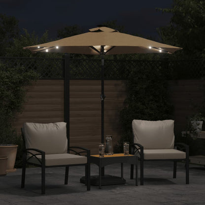 Parasol Met Led's En Stalen Paal 225X225X212 Cm