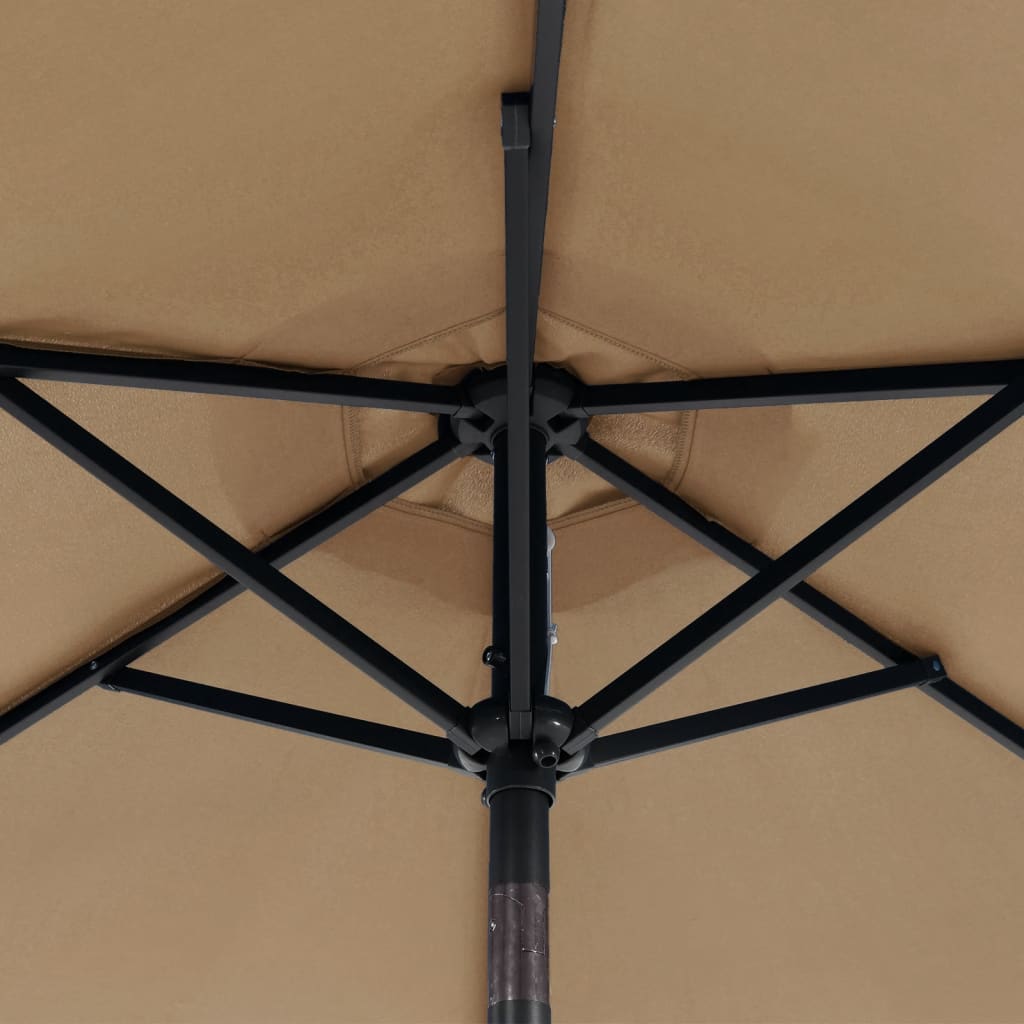 Parasol Met Led's En Stalen Paal 225X225X212 Cm