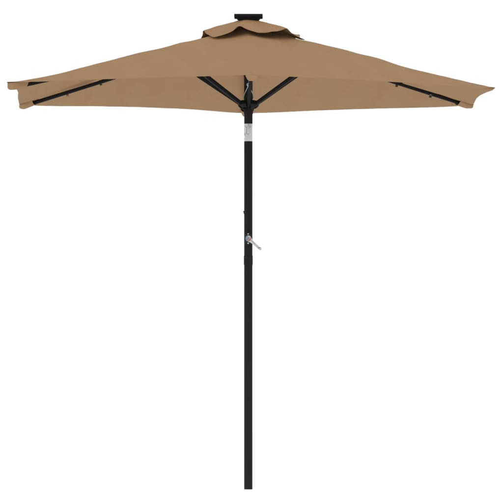 Parasol Met Led's En Stalen Paal 225X225X212 Cm