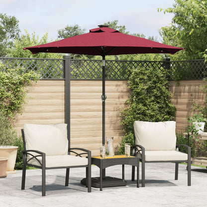 Parasol Met Led's En Stalen Paal 225X225X212 Cm