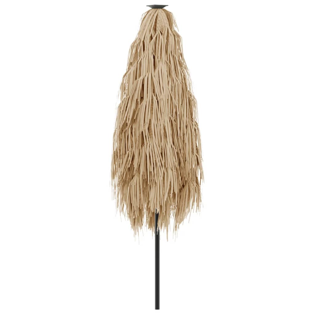 Parasol Met Led's En Stalen Paal Bruin