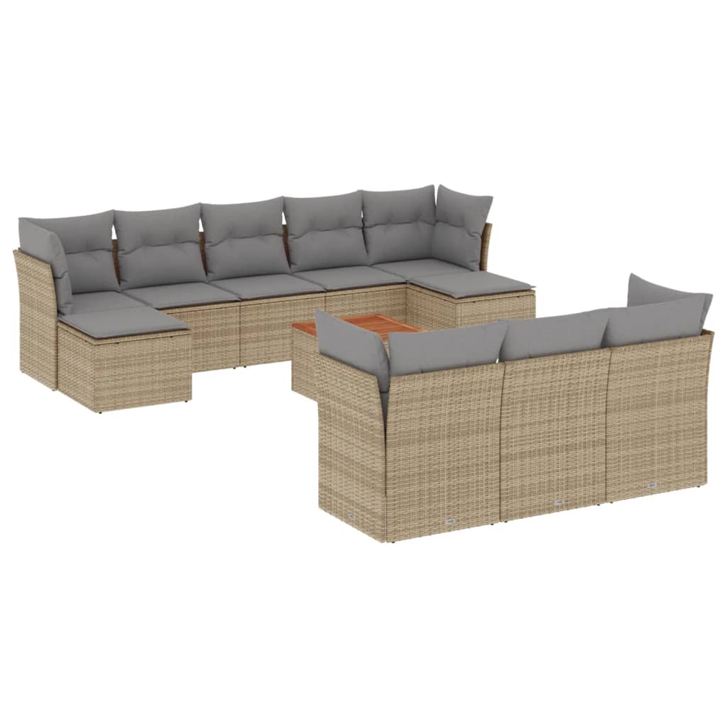 Tuinset Met Kussens Poly Rattan