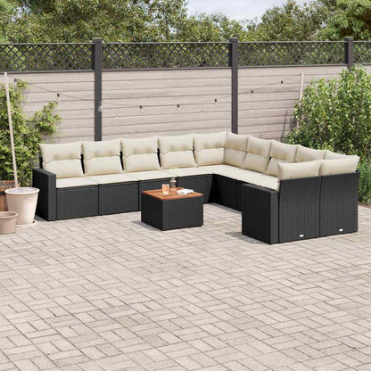 11-Delige Tuinset Met Kussens Poly Rattan