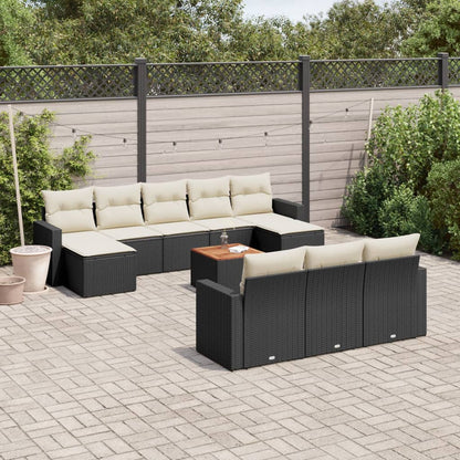 11-Delige Tuinset Met Kussens Poly Rattan