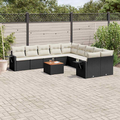 11-Delige Tuinset Met Kussens Poly Rattan