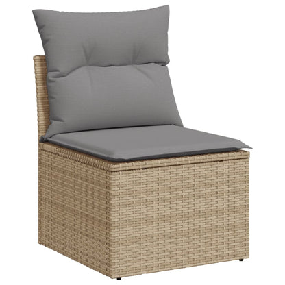 11-Delige Tuinset Met Kussens Poly Rattan