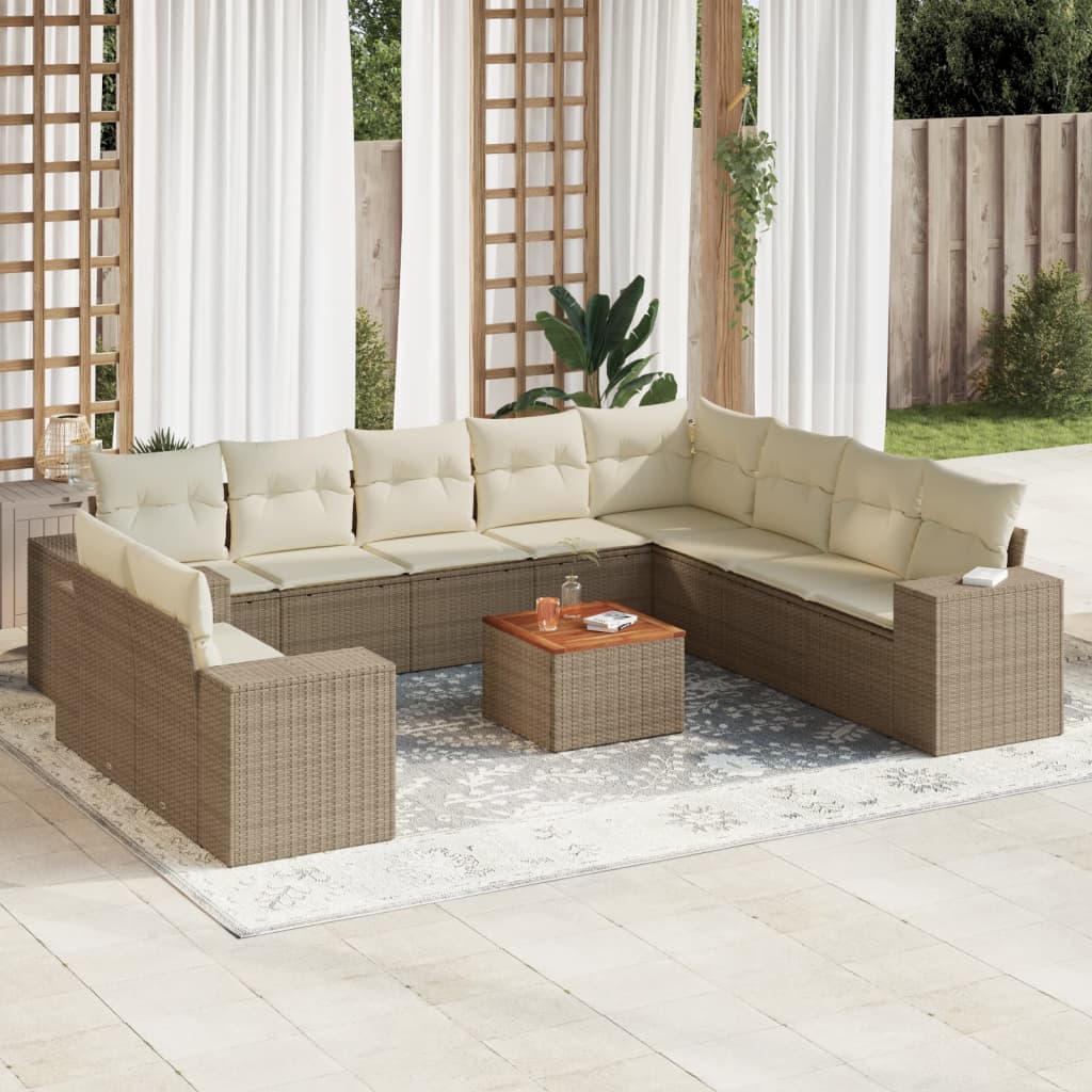 Tuinset Met Kussens Poly Rattan