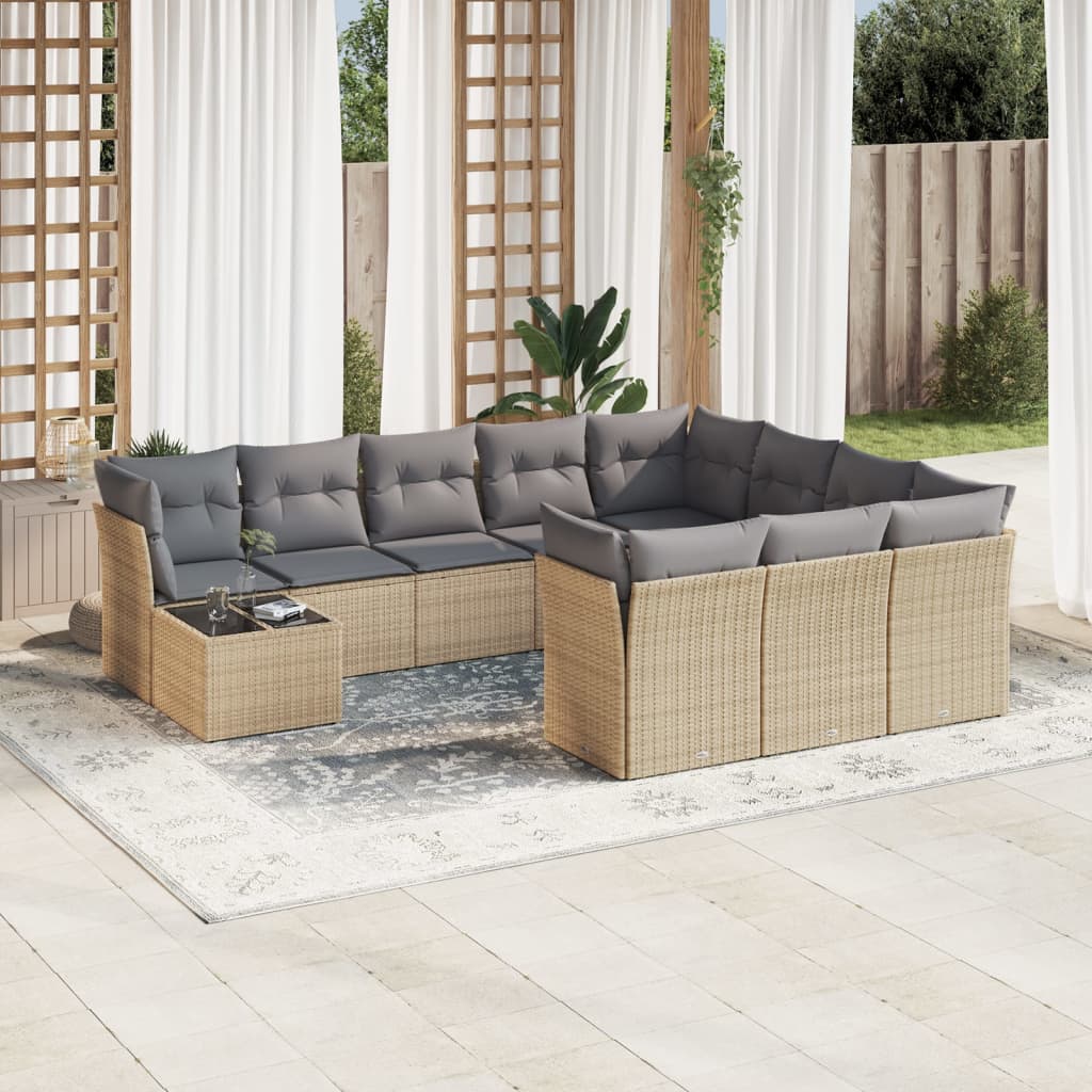 Tuinset Met Kussens Poly Rattan