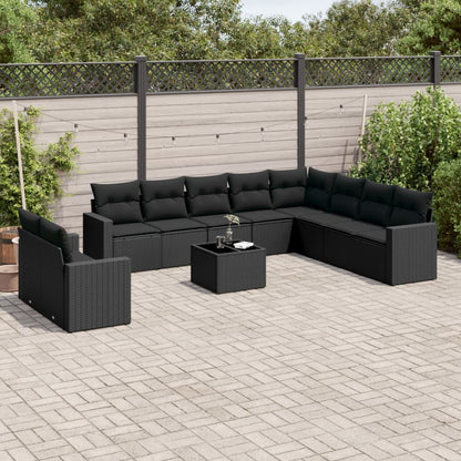 11-Delige Tuinset Met Kussens Poly Rattan
