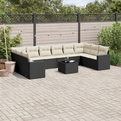 11-Delige Tuinset Met Kussens Poly Rattan